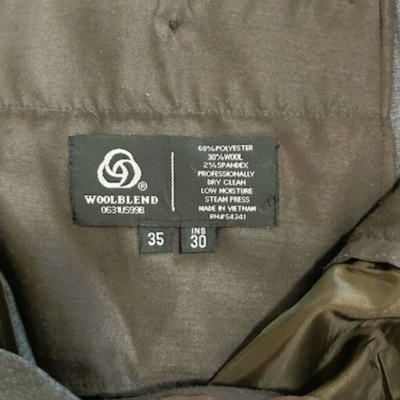 Louis Raphael Luxe Mens Dress Pants 35 30 Gray Slim Fit Woolblend - Picture 4 of 10